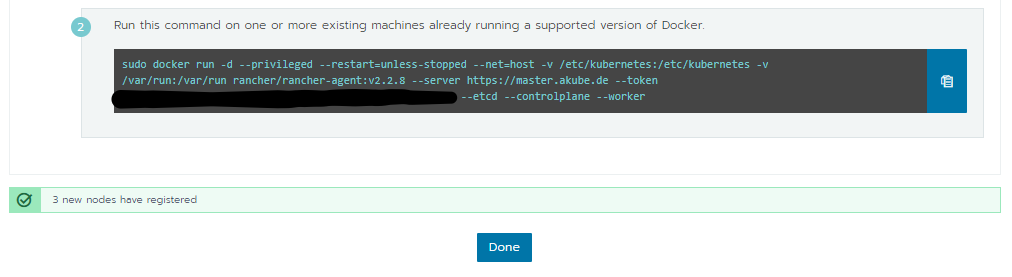 rancher start cluster provisioning